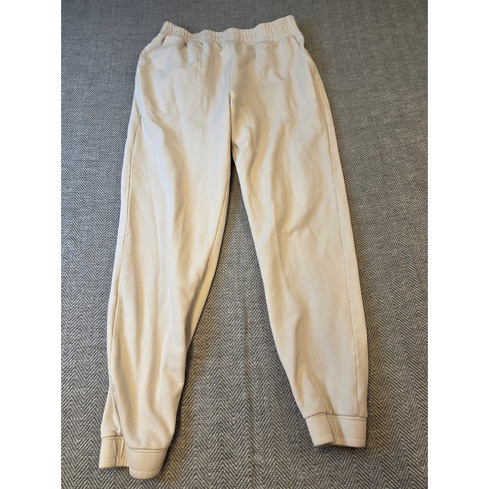 Glyder Limitless Movement Joggers Pants Womens Medium Beige Elastic Waist Preppy